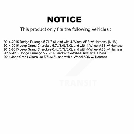 Mpulse Front ABS Wheel Speed Sensor For Jeep Grand Cherokee Dodge Durango SEN-2ABS2404